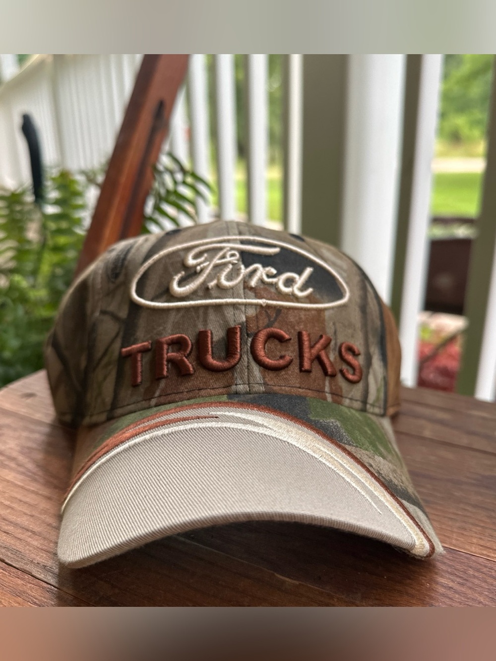 Ford Trucks Camo Baseball Cap in Brown, Green and Tan